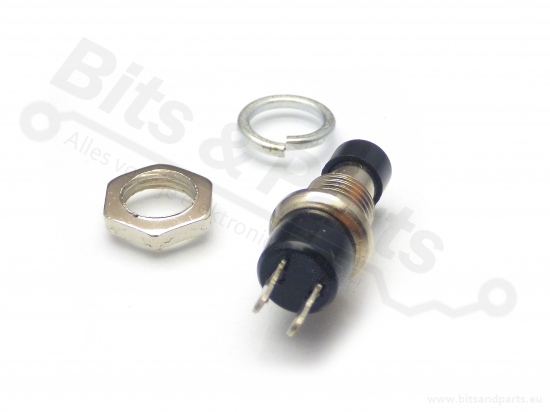 Push button contact mini round green NO